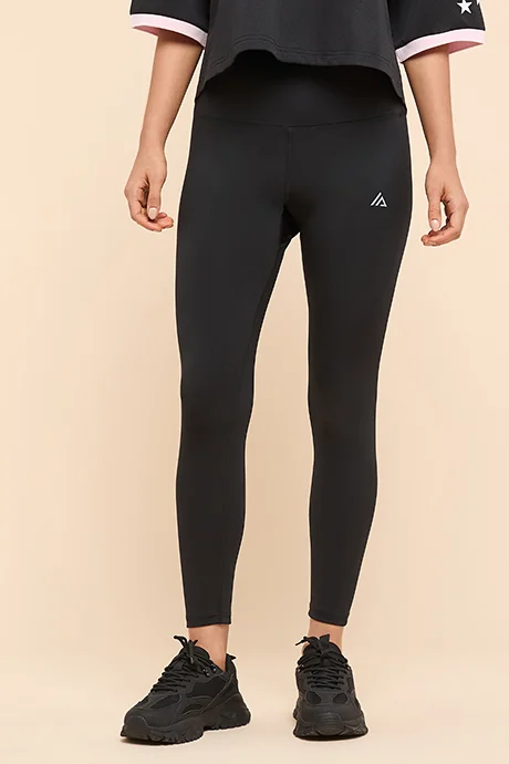 أر أند بي Solid Active Leggings With Elastic Waist