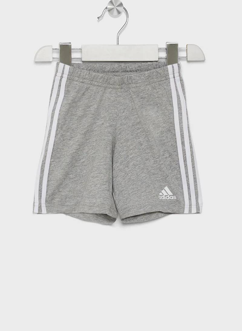 adidas طقم مزين بنمط 3 حطوط للأطفال