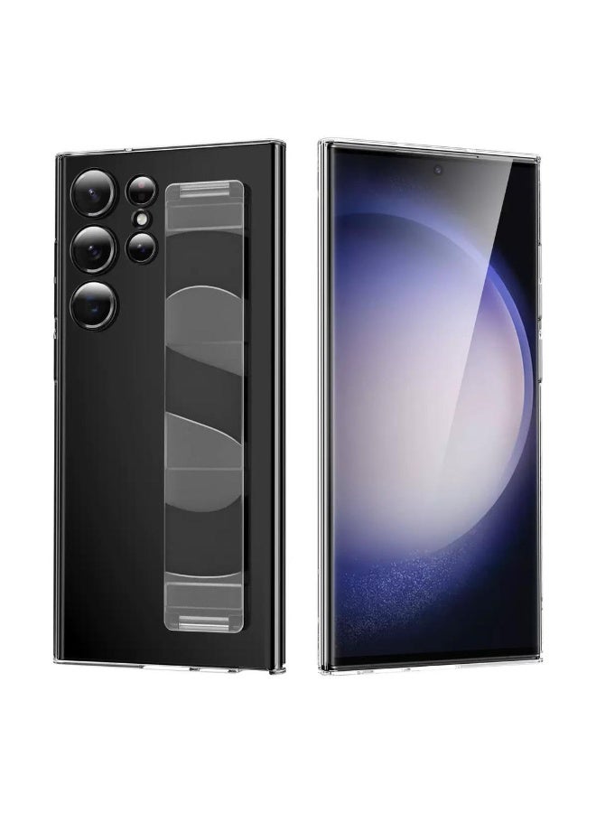 Galaxy S24 Ultra Case with Silicon Wrist Strap – Shockproof, Anti-Fingerprint, Slim Protective Cover - Clear HD - Image 1