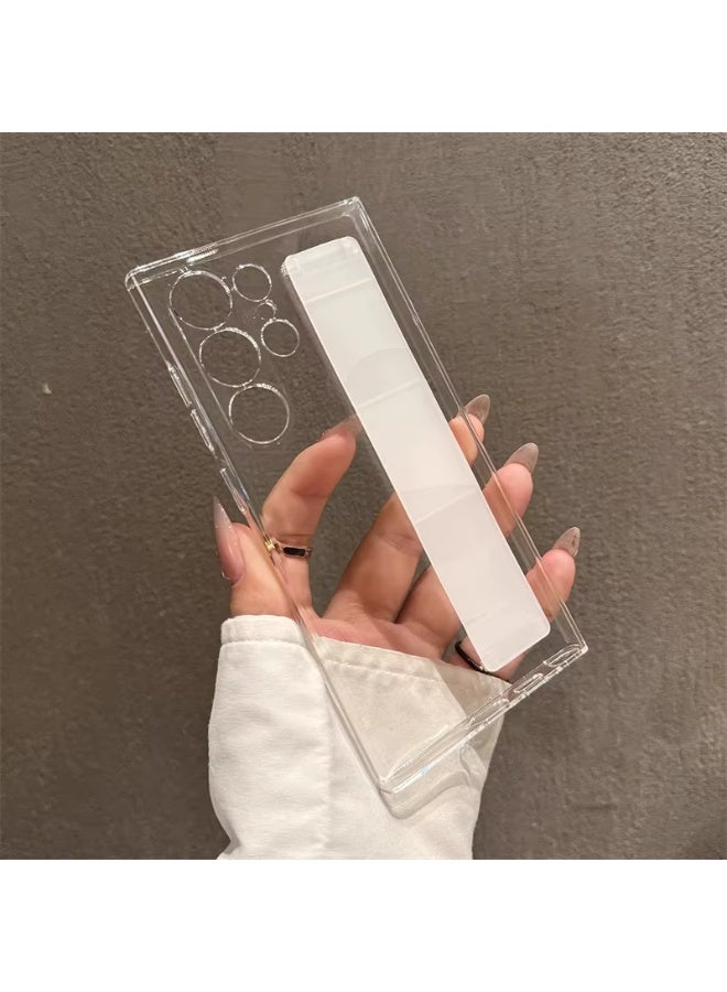 Galaxy S24 Ultra Case with Silicon Wrist Strap – Shockproof, Anti-Fingerprint, Slim Protective Cover - Clear HD - Image 4