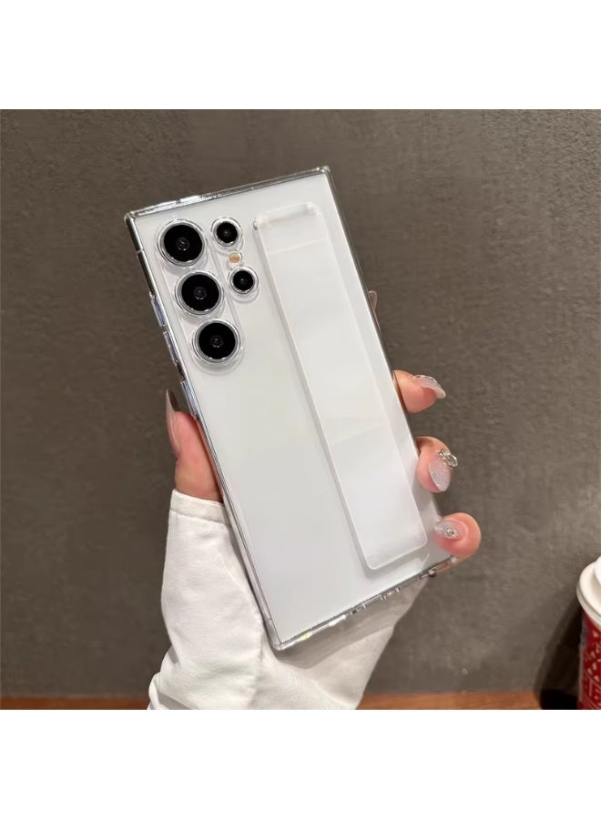 Galaxy S24 Ultra Case with Silicon Wrist Strap – Shockproof, Anti-Fingerprint, Slim Protective Cover - Clear HD - Image 5