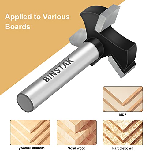 BINSTAK CNC Spoilboard Surfacing Router Bits, 1/4 inch Shank 1 inch Cutting Diameter, Slab Flattening Router Bit Planing Bit Wood Planing Bit Dado Planer Bit by BINSTAK (Carbide) - Image 4