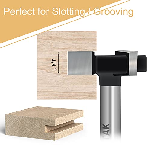 BINSTAK CNC Spoilboard Surfacing Router Bits, 1/4 inch Shank 1 inch Cutting Diameter, Slab Flattening Router Bit Planing Bit Wood Planing Bit Dado Planer Bit by BINSTAK (Carbide) - Image 3