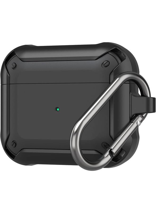 Procases Airpods 3 Case Cover 2021 Shockproof Scratch Resistant Tpu Carrying Case Skin With Keychain For Airpods 3Rd Generation Charging Case 2021 Black - Image 1