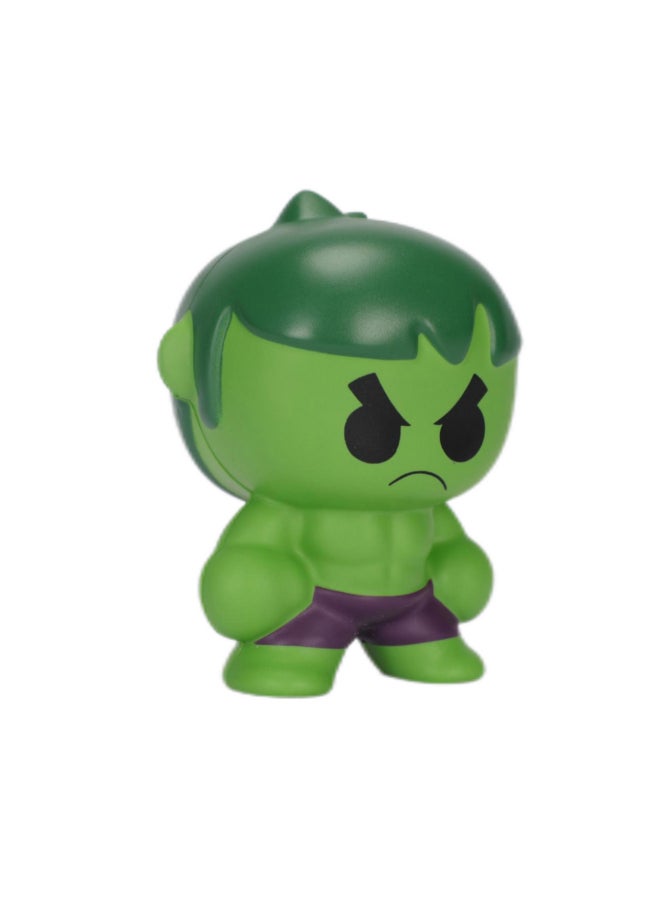 MARVEL The Hulk Angry Expression Mochi Squishy Doll Green and Purple 10 x 10 x 10 cm VJ24447-L - Image 2