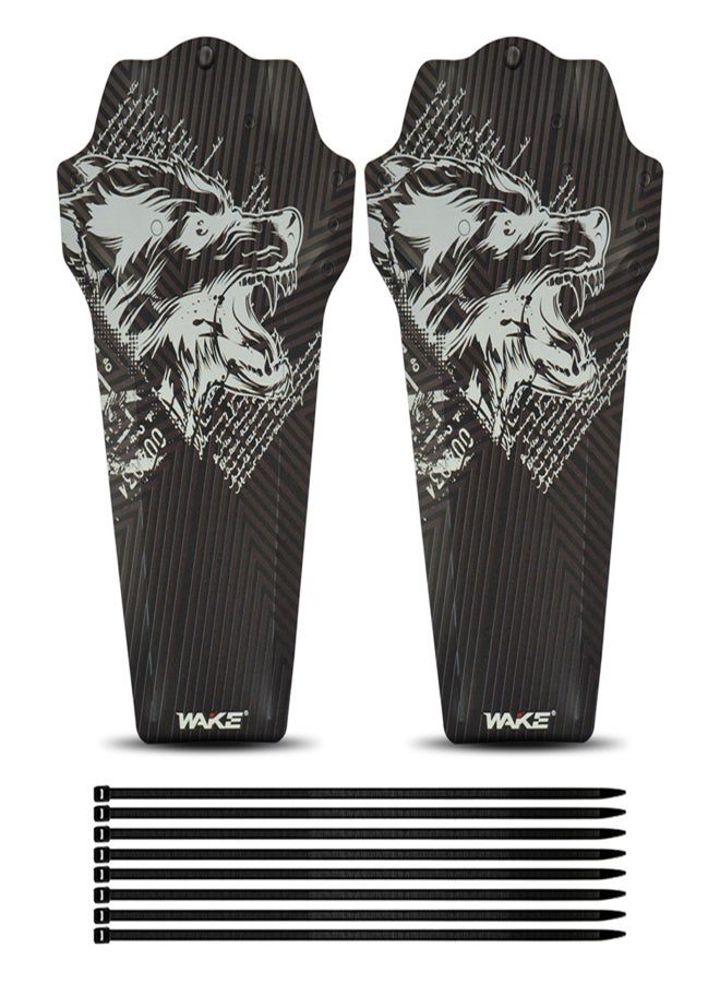 WAKE 1 Pair Bicycle Tyre Tire Front Rear Mud Guards Set Mudguard Fenders Set Bike Mud Protection Guard - Image 1