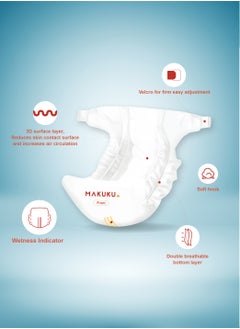 MAKUKU Air Slim Tape Diapers - Size 3 (6-11kg) | 4-6 months | 36 Pieces  - Image 2
