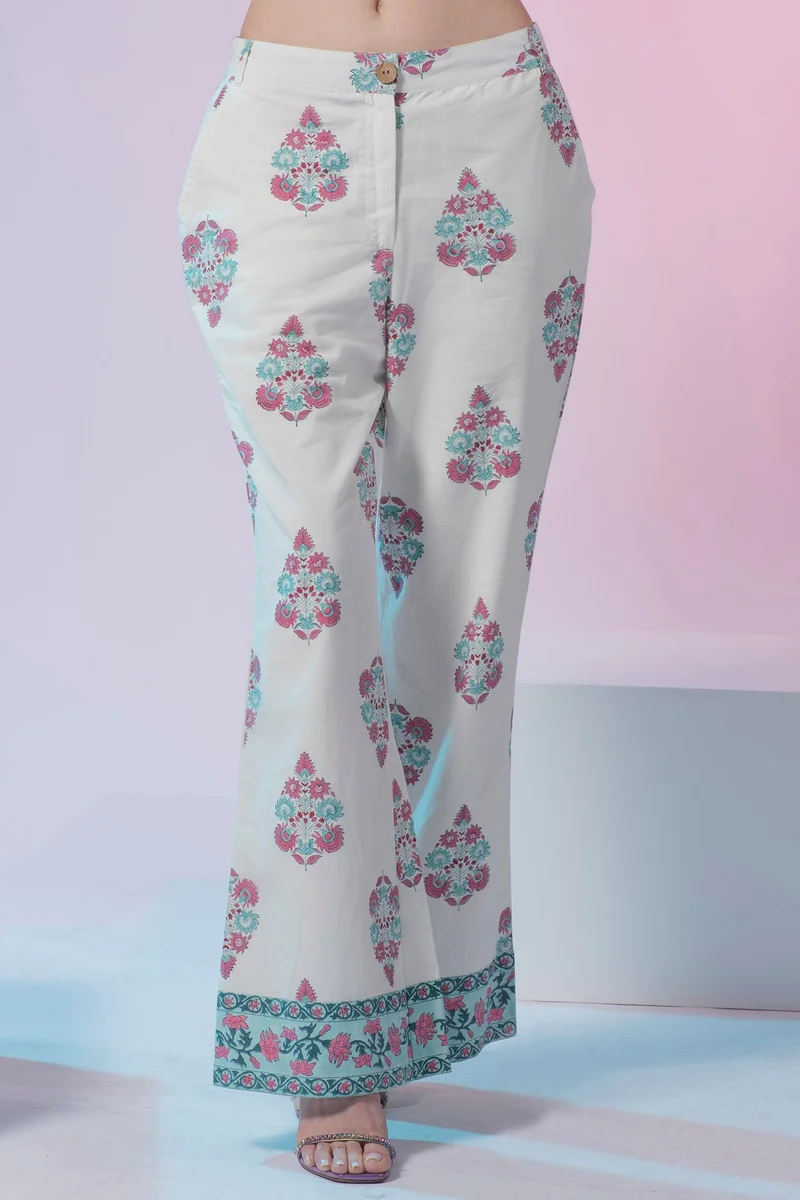 فيرجيو 100% Cotton Jaipur Block Print Pants