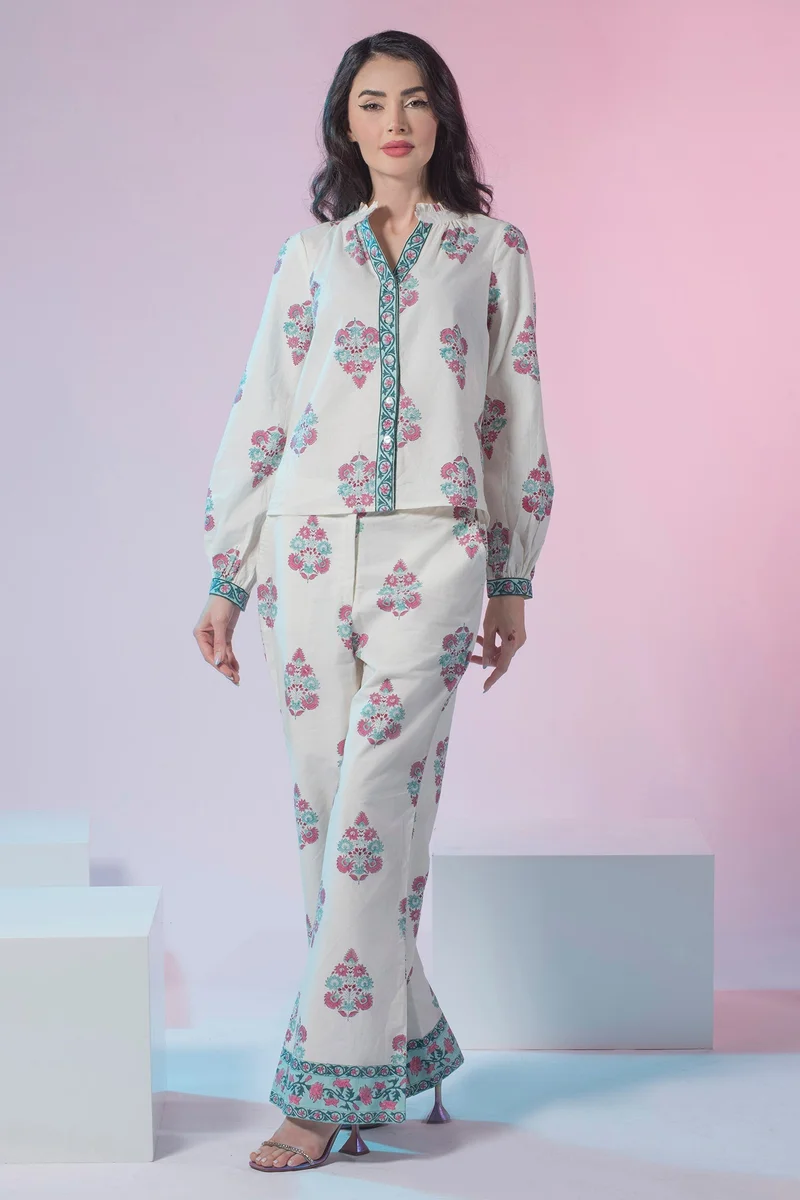 فيرجيو 100% Cotton Jaipur Block Print Pants
