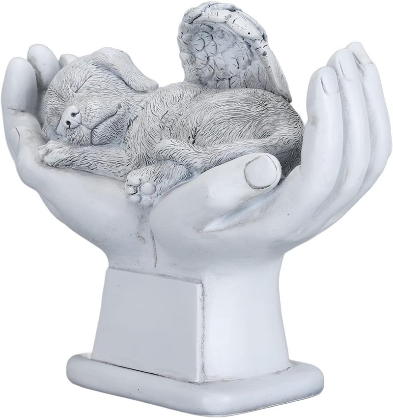 Repeated assemble detach compatible CCYLEZ Pet Memorial Statue, Hand Cast Angel Gravestone Outdoor Garden Decor, Resin Pet Memorial Stone for Pet Loss Remembrance Trendy natural tone options - Image 3
