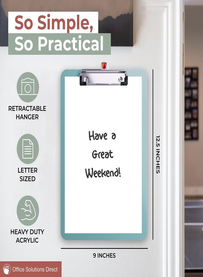 Office Solutions Direct Plastic Clipboards with Low Profile Clip Set of 12-12.5 x 9 Inch Multi Color Plastic Clipboards Bulk - Colorful Clipboards Bulk Classroom Holds 100 Sheets, Acrylic Clipboard 12 Pack (Boho Colors) - Image 3