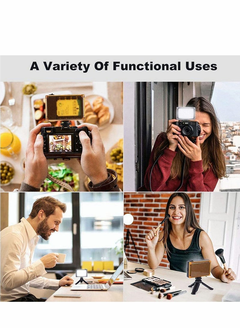 Excefore Video Light 96 LED Camera with 5400K / 3200K Filter for Cameras Camcorder Conference, USB or Battery Powered  - Image 3