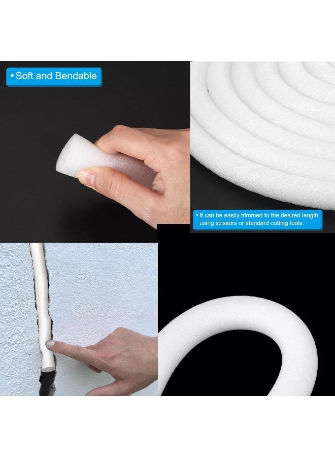 Biella 10Mtr White Colour Backer Rod For Gaps And Joints, Foam Rope Caulk Crack Joint Filler Roll Seal Weather Strip For Home Construction (15Mm) - Image 5