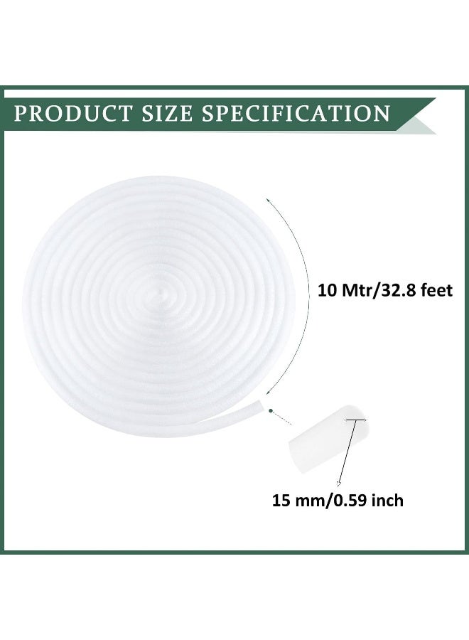 Biella 10Mtr White Colour Backer Rod For Gaps And Joints, Foam Rope Caulk Crack Joint Filler Roll Seal Weather Strip For Home Construction (15Mm) - Image 2
