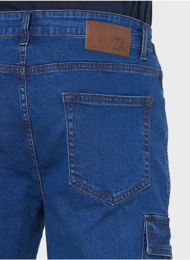 Seventy Five - Mens Cargo Jeans - Image 1