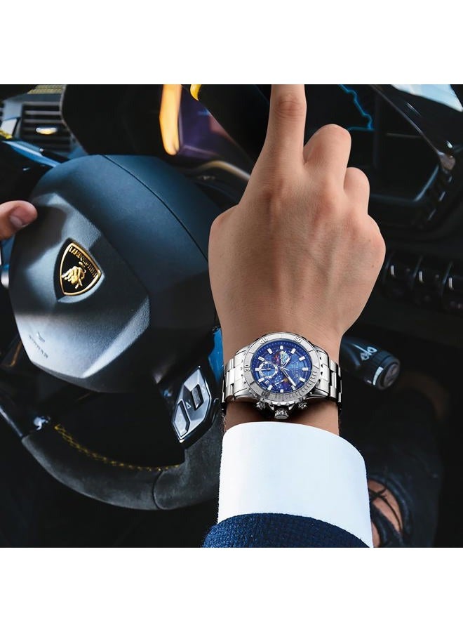 FEICE FK131 Watch - Exquisite Timepiece with Celestial Background and Timing Function (Blue) - Image 5