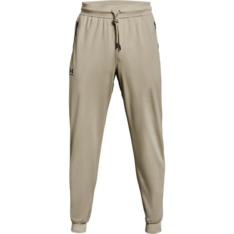 Under Armour Men's Sportstyle Tricot Joggers , Khaki Base (289)/Black, Small - Image 5