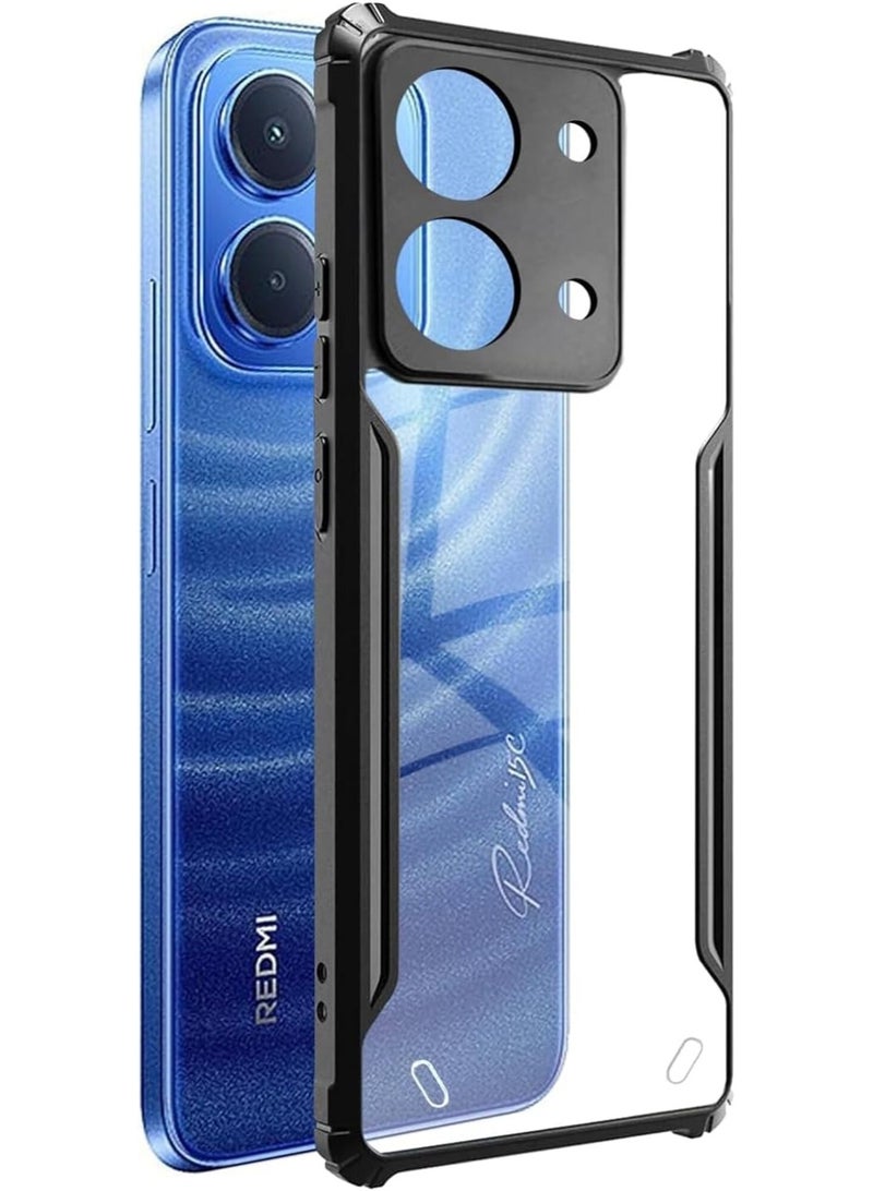 غطاء خلفي شفاف غير مصفر من مادة البولي كربونات الصلبة مع واقي من الصدمات من مادة TPU لهاتف Redmi 15C - Image 1