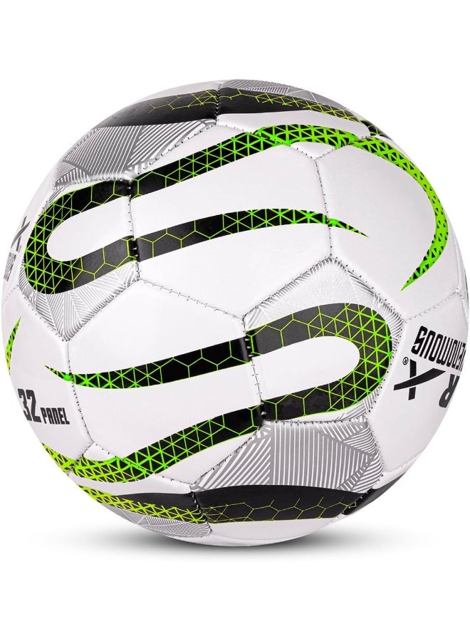 Vector X Venomous Machine Stitched Football – Durable Soccer Ball with Pump for Training & Matches, Size 5, Green - Image 5