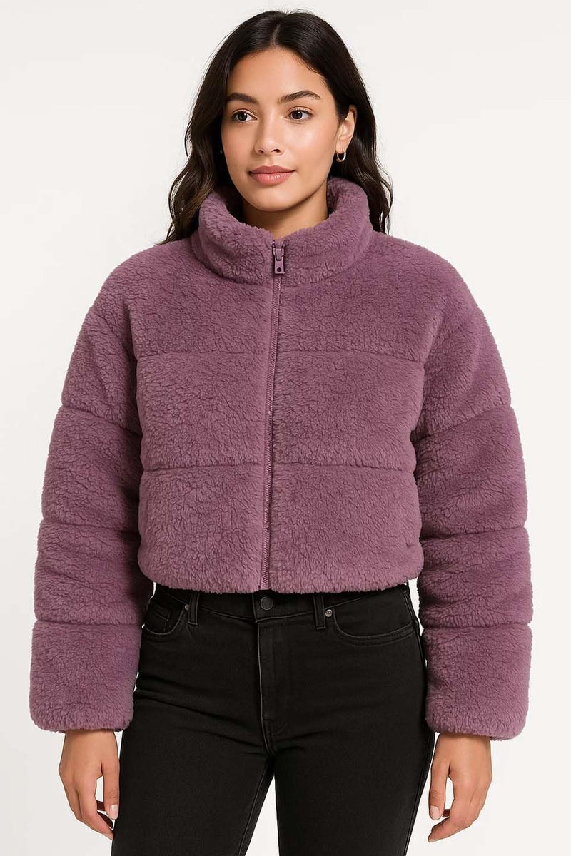 KOTTY Women's Coral Fabric Altdorf Purple Jacket (Purple,L) KTTWOMENSJACKET358L - Image 2