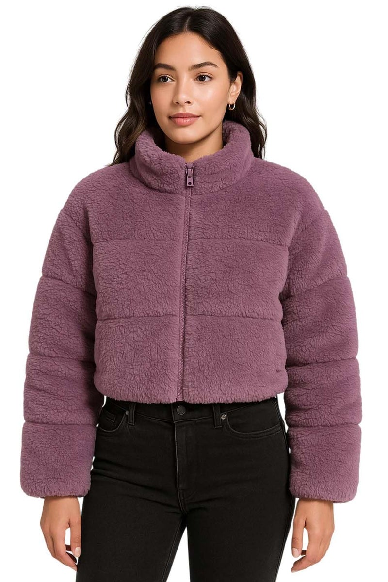 KOTTY Women's Coral Fabric Altdorf Purple Jacket (Purple,L) KTTWOMENSJACKET358L - Image 1