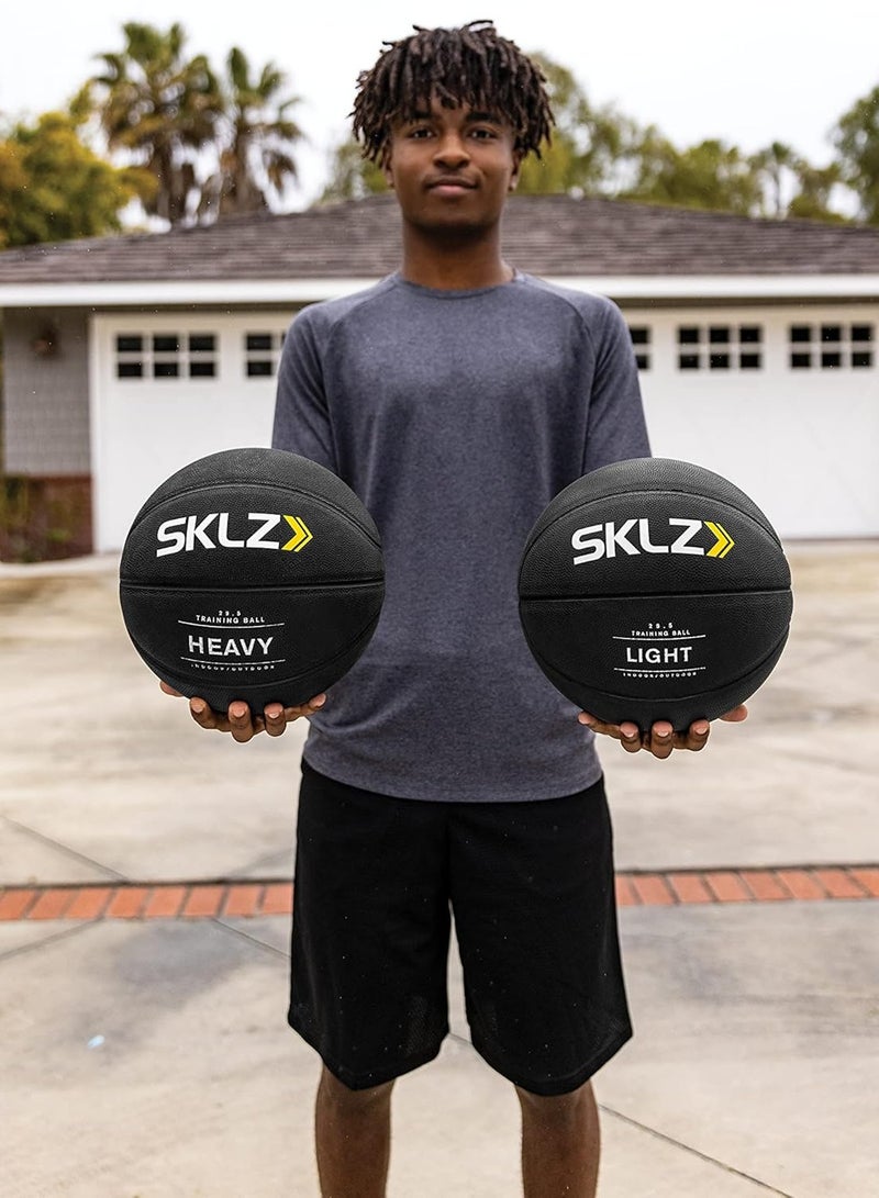 أس كيه أل زي كرة السلة التدريبية الموزونة لتحسين المراوغة والتمرير والتحكم بالكرة، رائعة لجميع الأعمار - Image 4