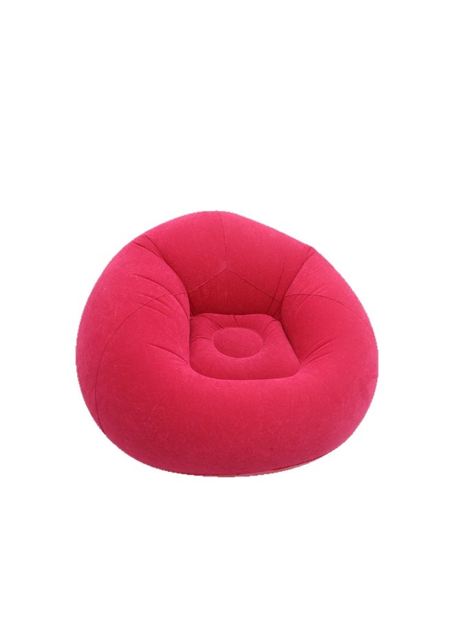 OASIS-TH Inflatable Bean Bag Chair Thickened & Tear-Resistant! Plush Skin-Friendly Inflatable Sofa Set (Red) 103x60cm | Portable Foldable Sofa for Living Room/Camping | Includes Footrest & Pump | Upgraded Durable Version - Image 1