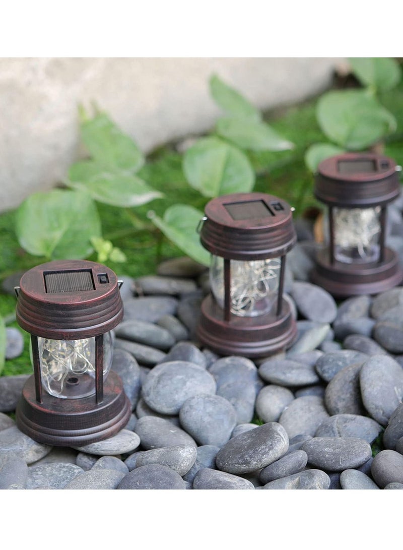 Solar Lantern Outdoor Hanging Garden Lantern Waterproof LED Decorative Light for Garden, Landscaping, Path, Yard, Driveway (Vintage Lamp)  - Image 5