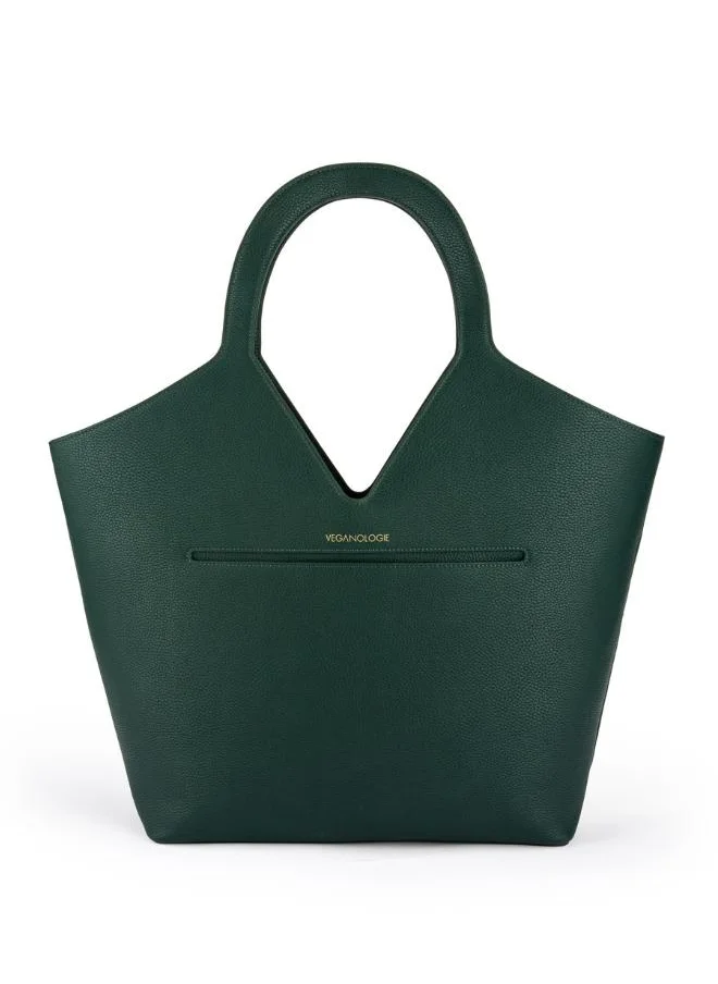 Veganologie Maze Tote Bag in Green Made from 18 Recycled Bottles