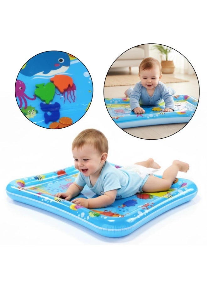Premium Tummy Time Water Mat, Inflatable Water Play Mat, Extra Large Multi-Stage Activity Center for Promoting Baby Motor and Sensory Development, Portable Playmat with Colorful Vivid Patterns, Ideal Gift for Toddlers - Image 2
