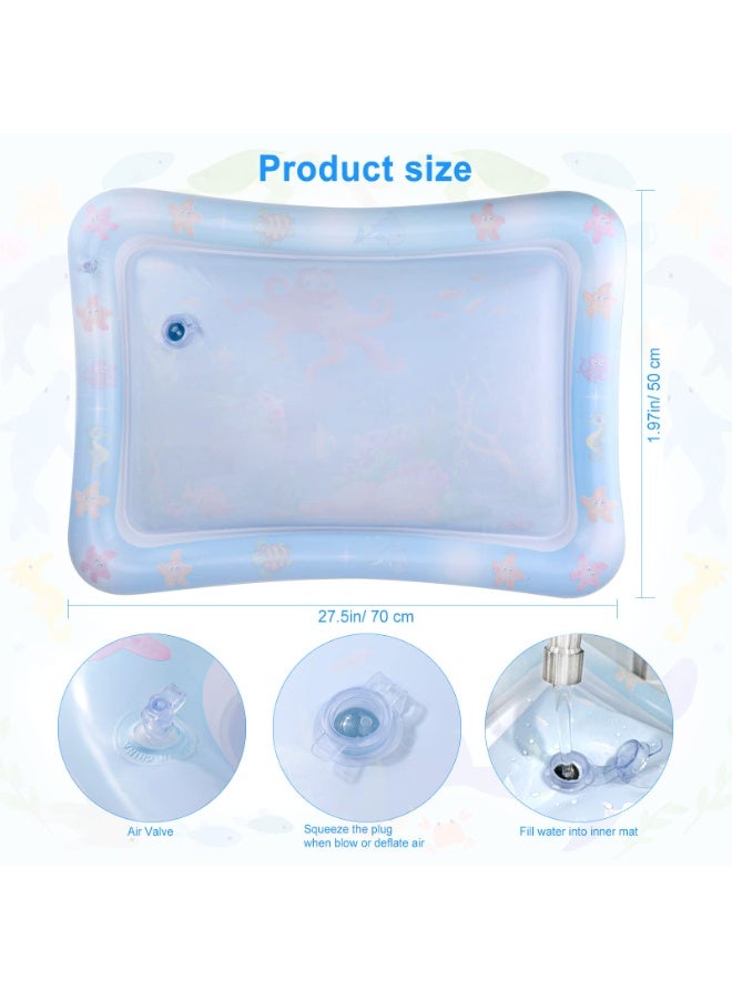 Premium Tummy Time Water Mat, Inflatable Water Play Mat, Extra Large Multi-Stage Activity Center for Promoting Baby Motor and Sensory Development, Portable Playmat with Colorful Vivid Patterns, Ideal Gift for Toddlers - Image 3