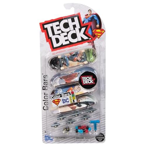 Tech Deck تكنيك ديك ألترا دي إل إكس فينجر بورد 4 باك دي سي سوبرمان سكيت بوردز قابلة للتجميع والتخصيص ألعاب مصغرة للأطفال من عمر 6 سنوات وما فوق - Image 1