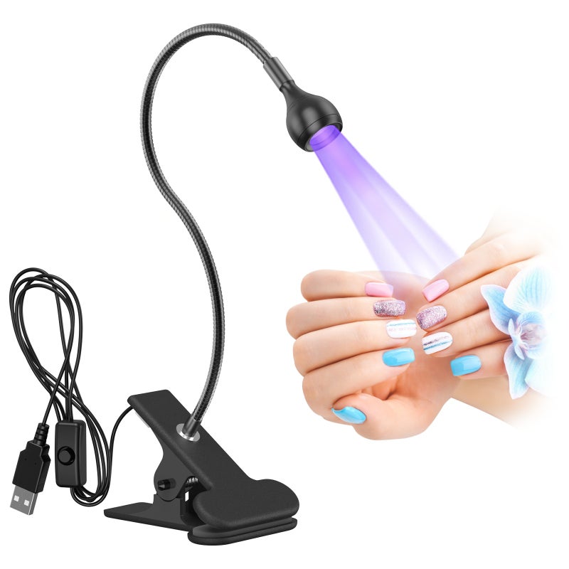 Mini Manicure UV Glue Purple Light Curing Lamp With Book Clip Control Switch 3W Multi-purpose USB Lamp - Image 2