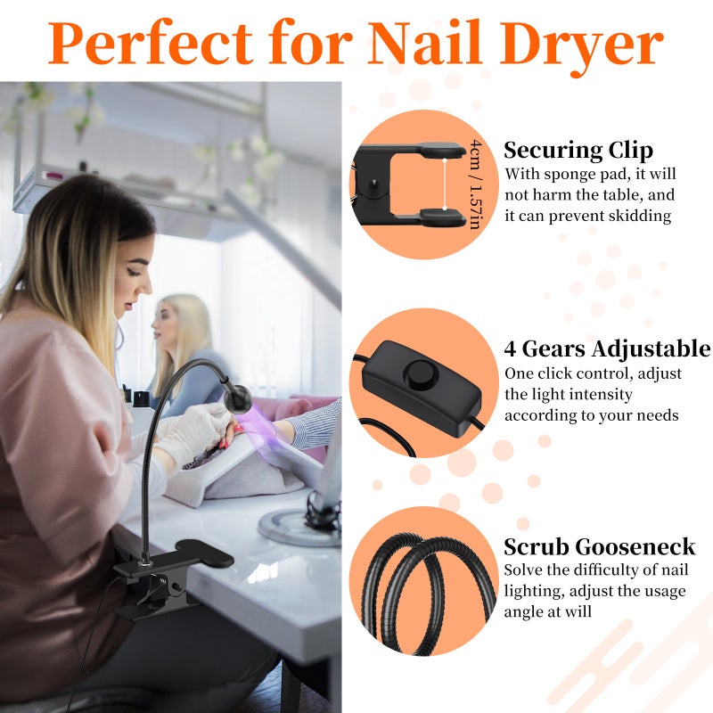 Mini Manicure UV Glue Purple Light Curing Lamp With Book Clip Control Switch 3W Multi-purpose USB Lamp - Image 4