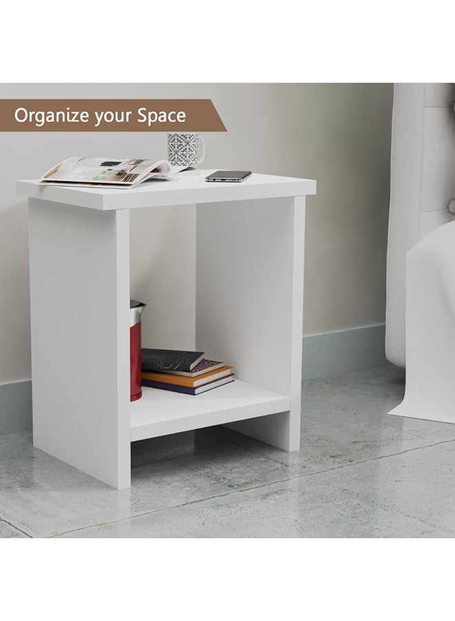 Mahmayi White NS Night Stand غرفة المعيشة المنزلية 30 سم - Image 2