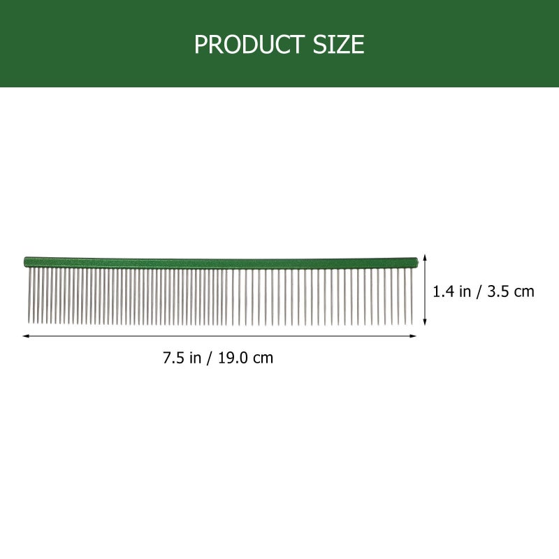 Pet Grooming Comb Dematting Tool For Dogs And Cats Lightweight Aluminum Long Hair Removal Green - Image 3