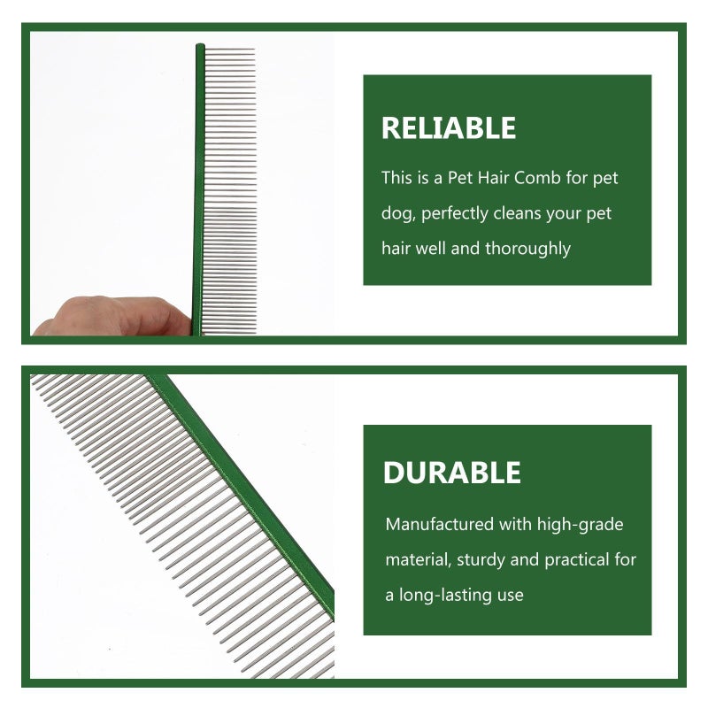 Pet Grooming Comb Dematting Tool For Dogs And Cats Lightweight Aluminum Long Hair Removal Green - Image 4
