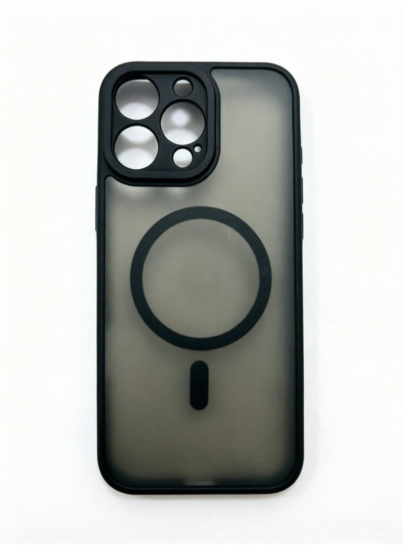 Black Magnetic Phone Case for iPhone 16 Pro Max Shockproof Slim Luxury Minimalist - Image 2