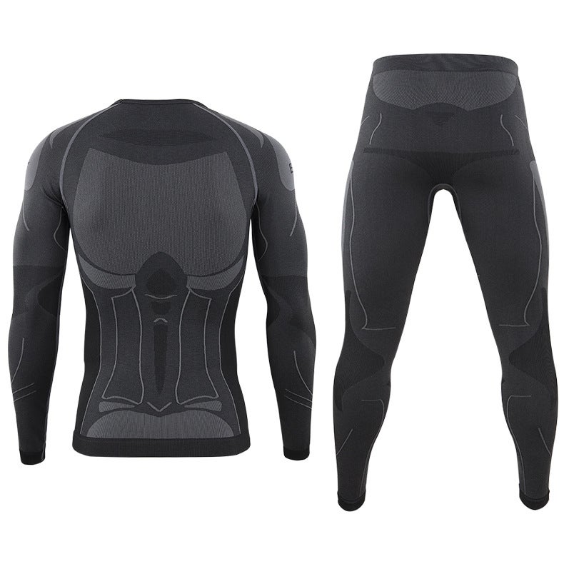 Esdy Men'S Fitness And Cycling New Outdoor Clothing Thermal Intimates Set Tight-Fitting Sweat-Wicking Suit - Image 3