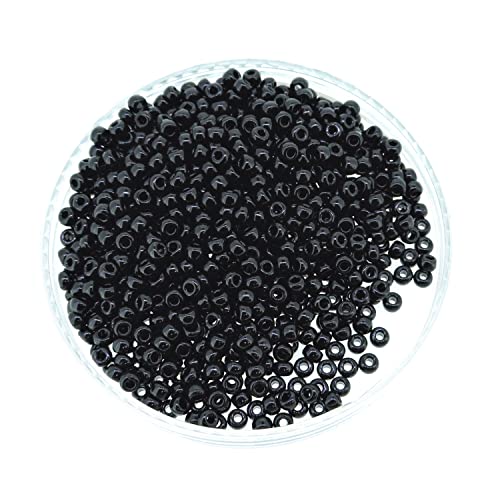 Miyuki Round Seed Bead Size 8/0 22g-Tube Opaque Black - Image 5