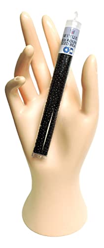 Miyuki Round Seed Bead Size 8/0 22g-Tube Opaque Black - Image 2