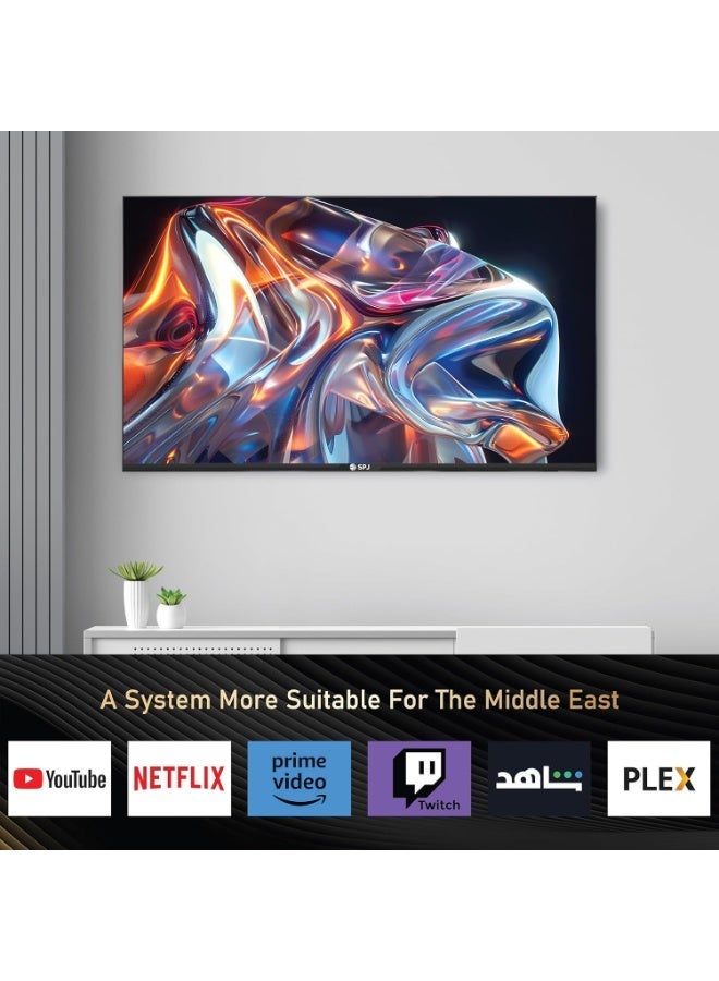 اس بي جي تلفزيون SPJ الذكي عالي الدقة بالكامل مقاس 43 بوصة مع نظام webOS Hub، وتقنية Dolby Atmos، وApple AirPlay، وApple Home، وجهاز التحكم عن بعد السحري، وخدمات Netflix  وTwitch، باللون الأسود - Image 2