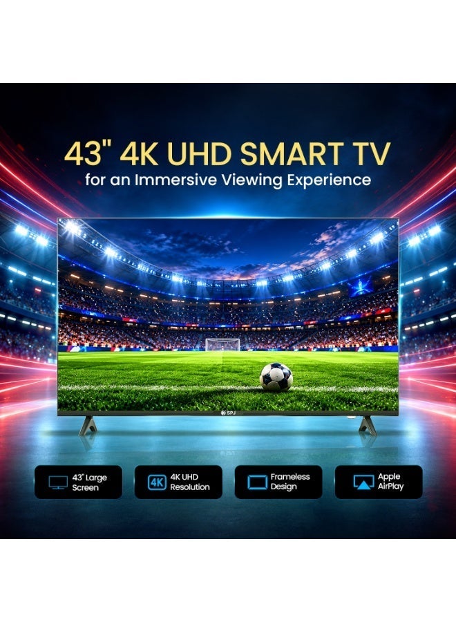SPJ 43 Inch Full HD Smart TV with webOS Hub, Dolby Atmos, Apple AirPlay, Apple Home, Magic Remote, Netflix, & Twitch, Black - Image 2
