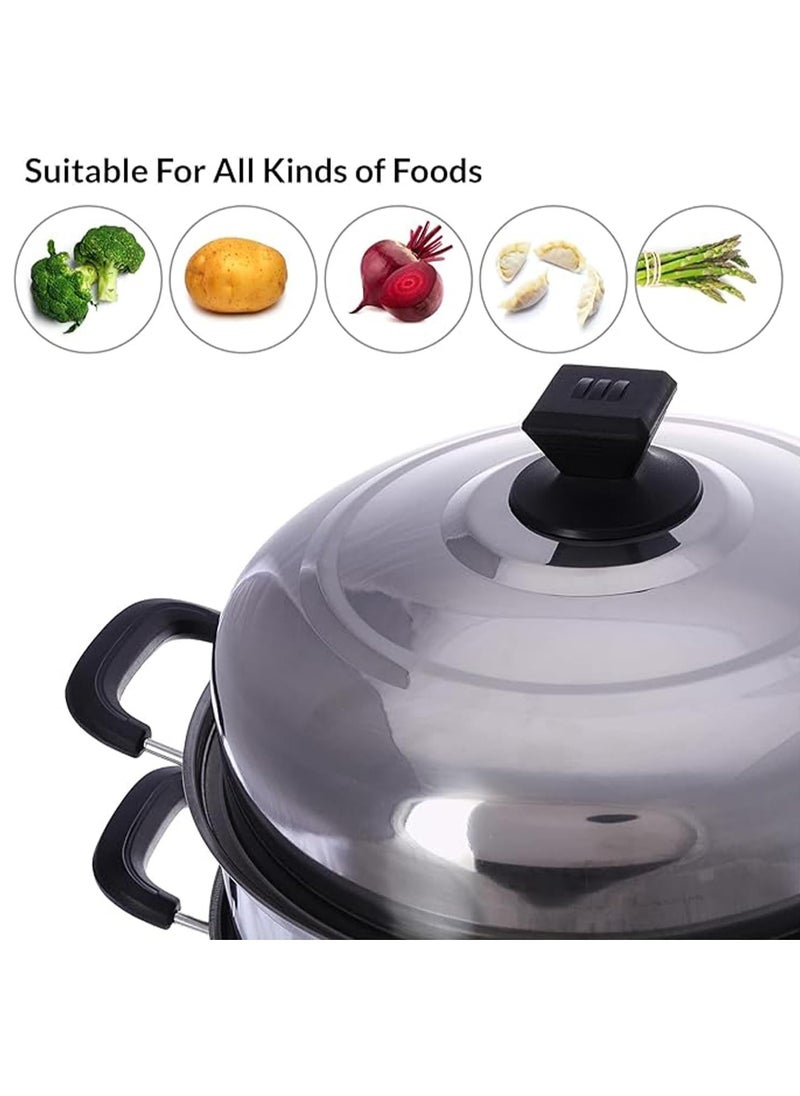 3-Layer Stainless Steel Steamer Pot 30cm,900ml Includes Cooking Pot, Steamer Set for All Cooking Surfaces - pzsku/Z1BD0A22BDAD89DC592C4Z/45/_/1726651549/0e632d2e-fdce-40e6-bccd-2594e3f69cb3