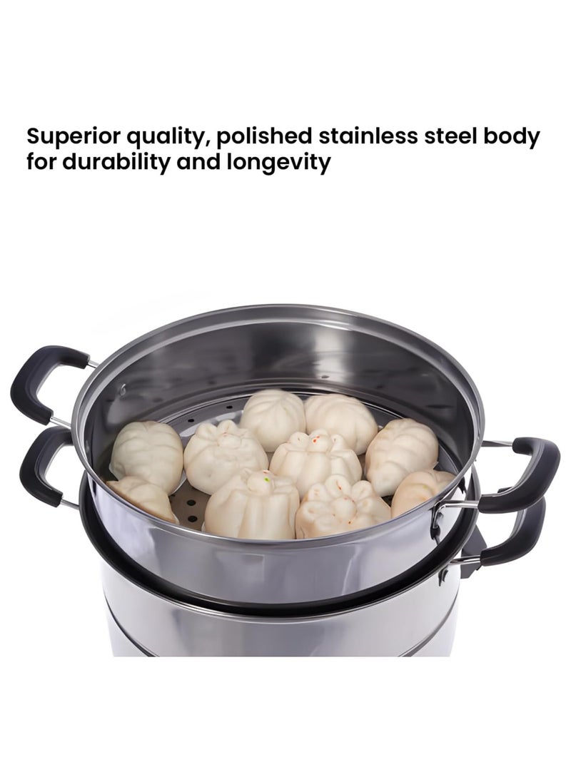 3-Layer Stainless Steel Steamer Pot 30cm,900ml Includes Cooking Pot, Steamer Set for All Cooking Surfaces - pzsku/Z1BD0A22BDAD89DC592C4Z/45/_/1726651711/2417281e-8bbb-4b20-8901-d0daae2bdd52