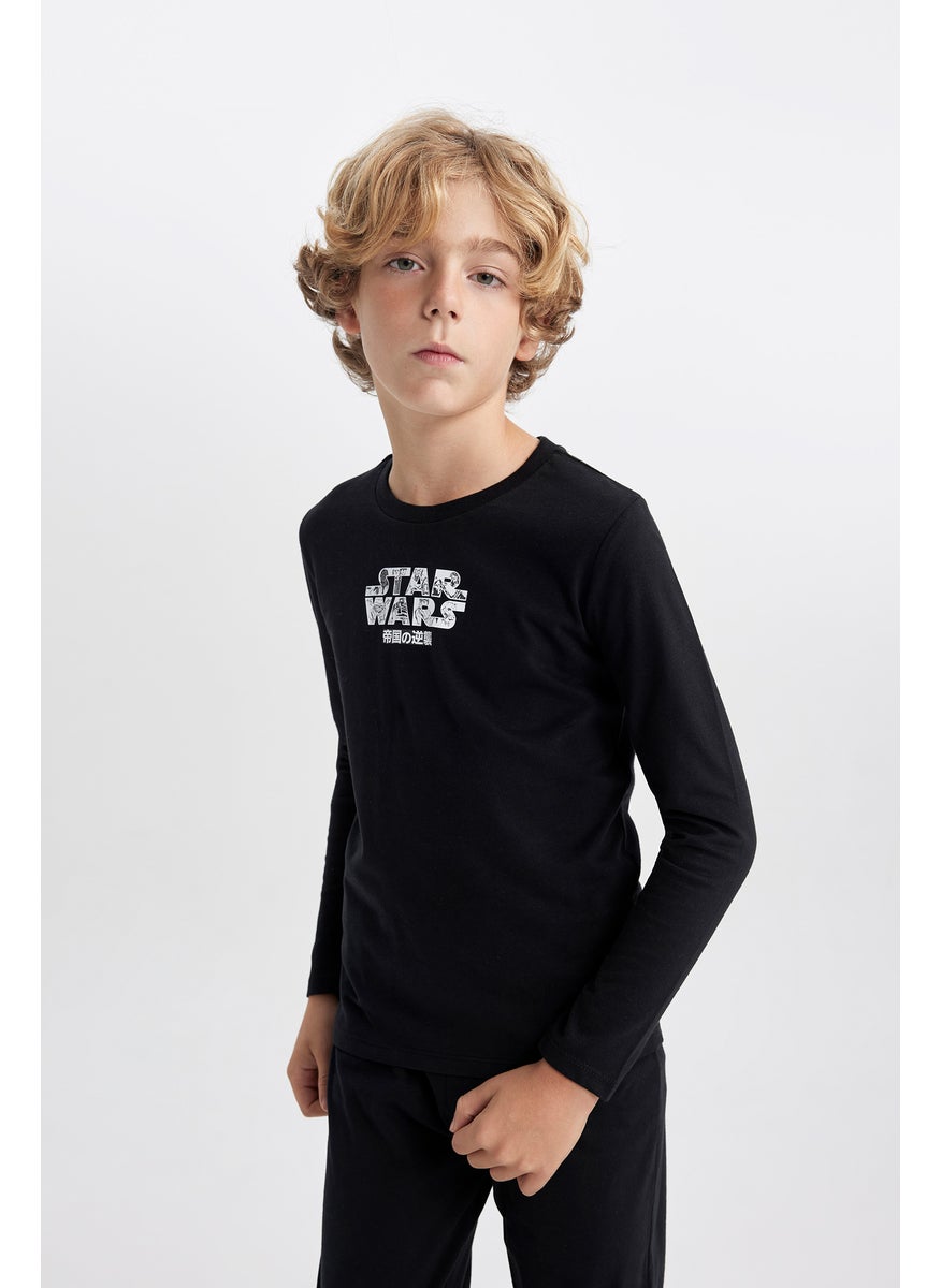 DeFacto Boy 2 piece Regular Fit Star Wars Licensed Knitted Pyjamas  - Image 4