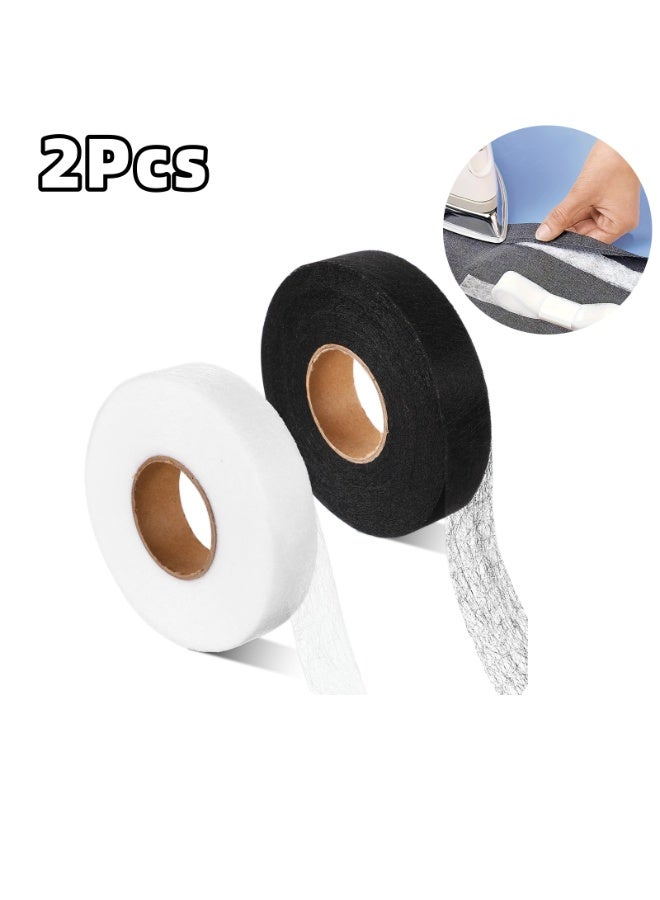 وينر شريط لاصق للخياطة بطول 140 ياردة وعرض 1 بوصة، لفتان من شريط لاصق للأقمشة بدون خياطة، شريط لاصق للخياطة والتطريز للستائر والسراويل والملابس ومشاريع الحرف اليدوية. - Image 1