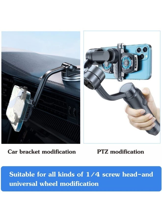 مبرد هاتف شبه موصل، غلاف تبريد الهاتف مع عرض و تعديل درجة الحرارة، مبرد للهاتف المحمول مزود بشريحتين تبريد، حامل للبث المباشر للألعاب صامت (أسود) - Image 5