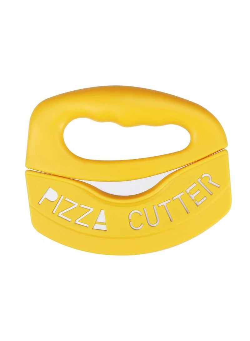 Stainless Steel Pizza Cutter with Cover Food Chopper Herb Cheese Knife Cutter Ring for Precise Pizza Slicing Baking Tools  - Image 2