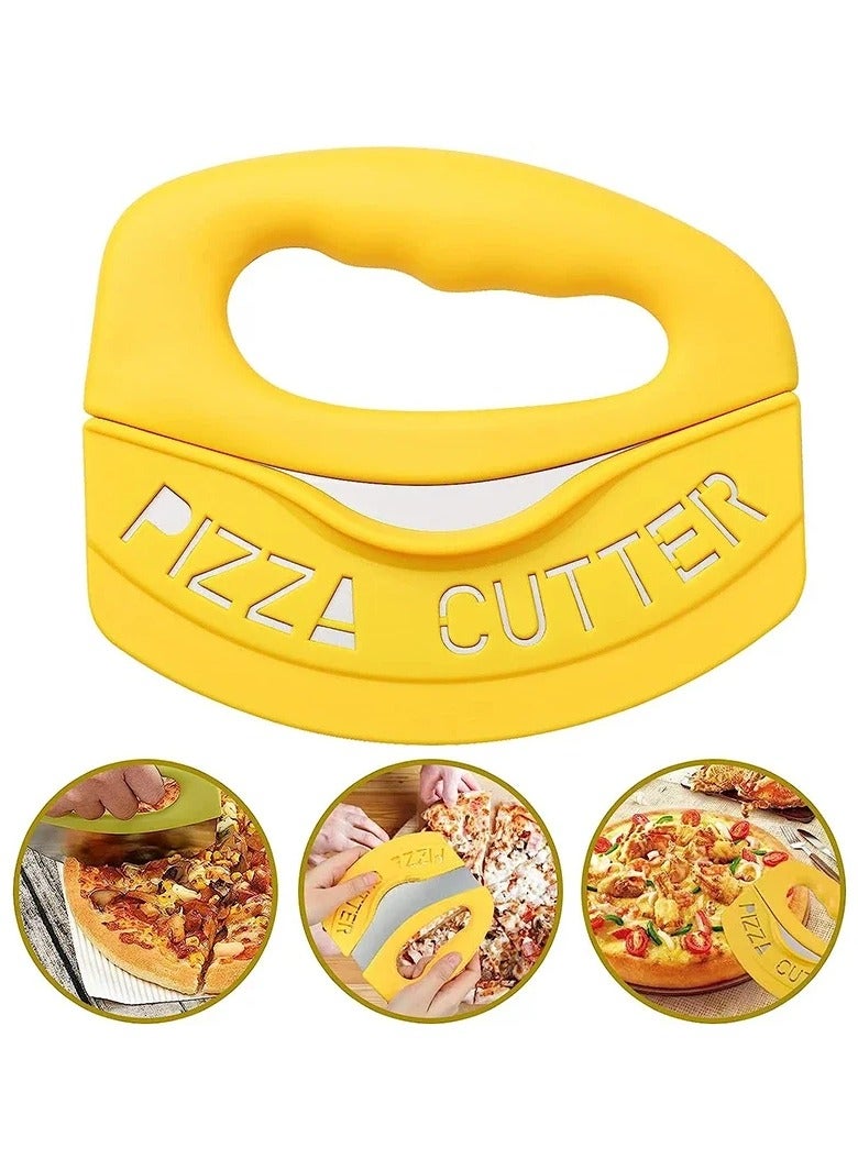 Stainless Steel Pizza Cutter with Cover Food Chopper Herb Cheese Knife Cutter Ring for Precise Pizza Slicing Baking Tools  - Image 5